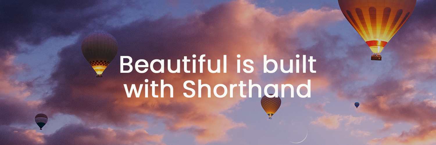 Twitter banner for @Shorthand