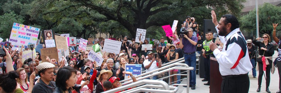 U.S. Representative Al Green's banner
