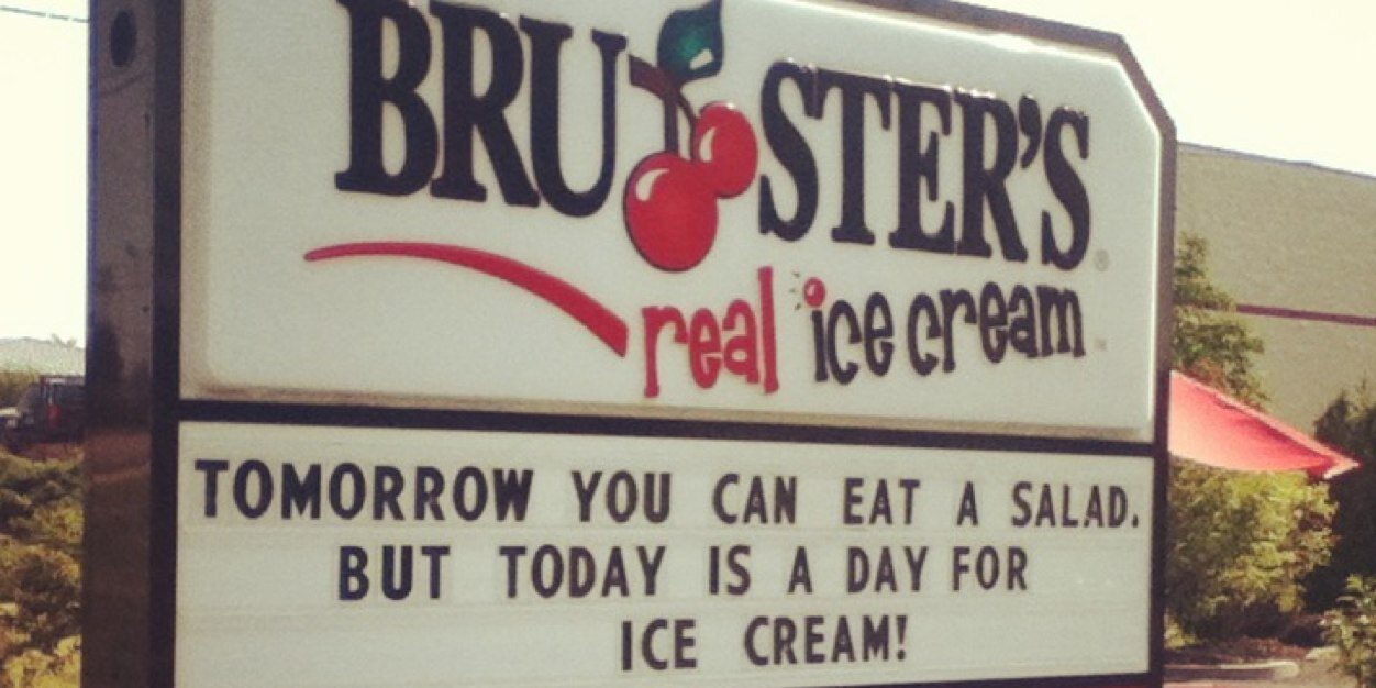 Brusters Ice Cream banner