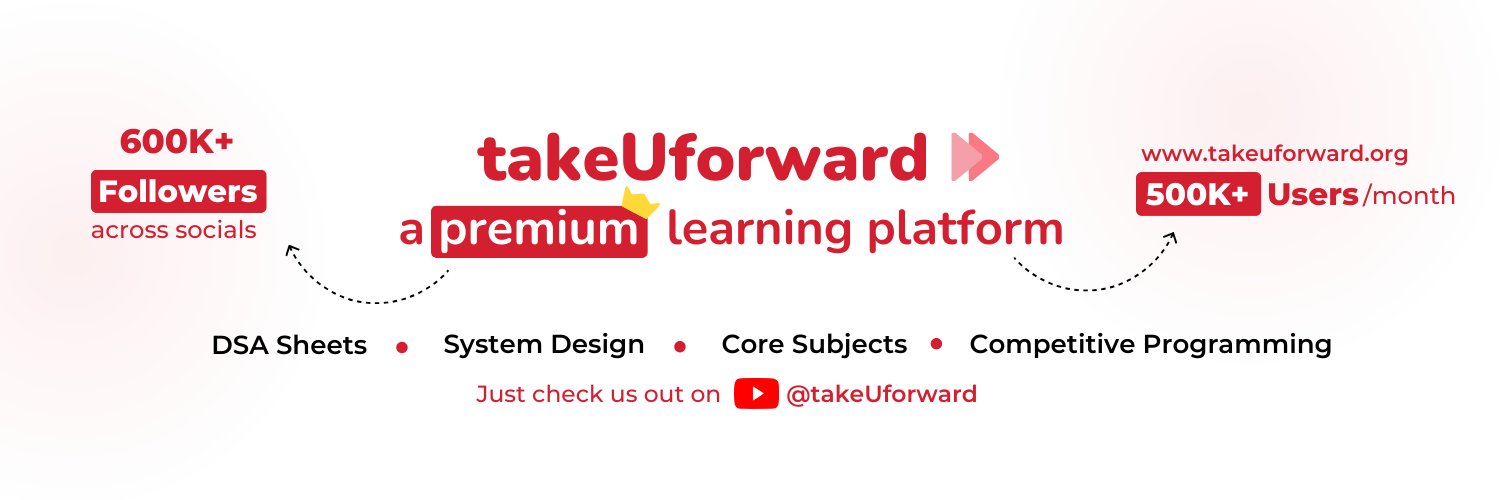 takeUforward's banner