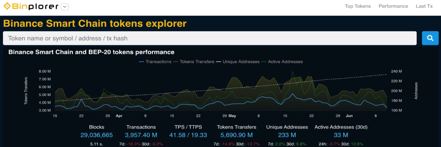 Binplorer — BNB Chain BEP-20 explorer banner