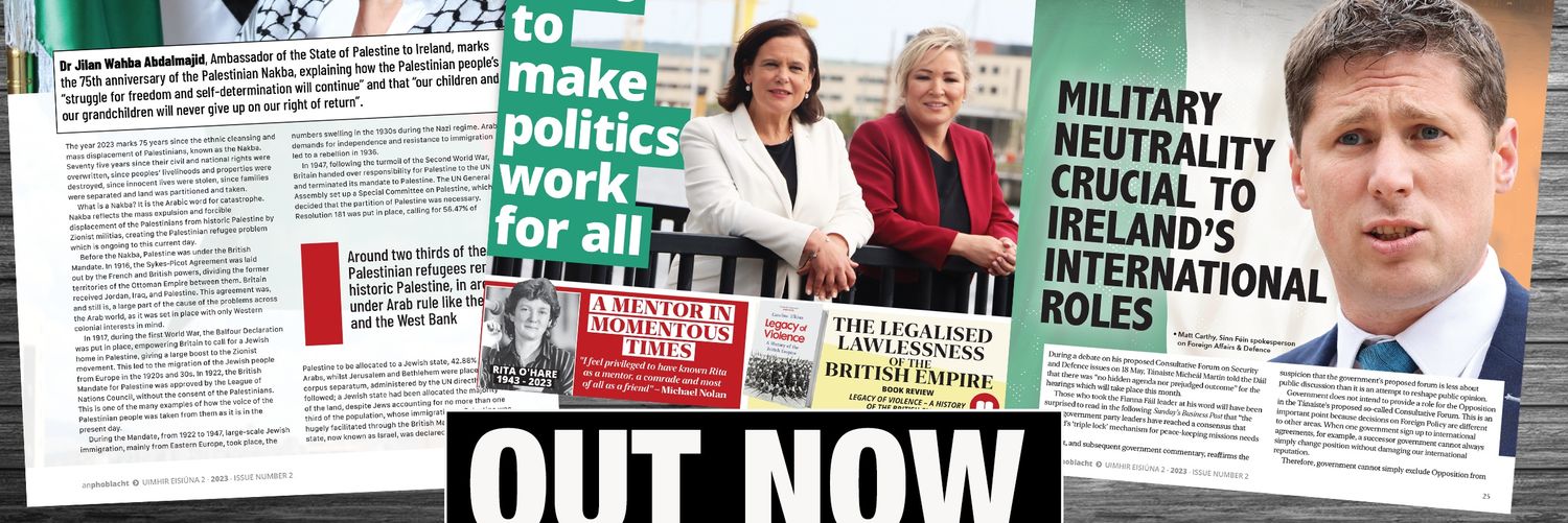An Phoblacht's banner