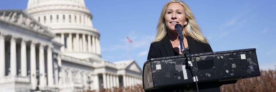 Marjorie Taylor Greene Press Office banner