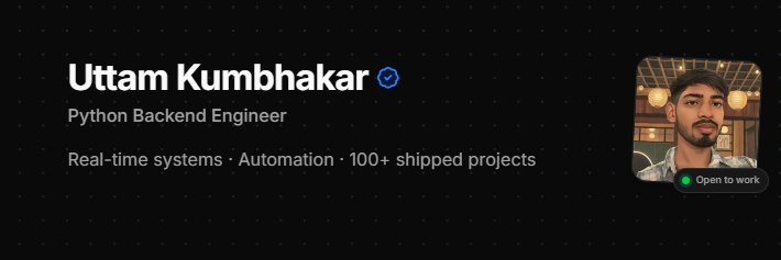 Uttam Kumbhakar ⚡ banner