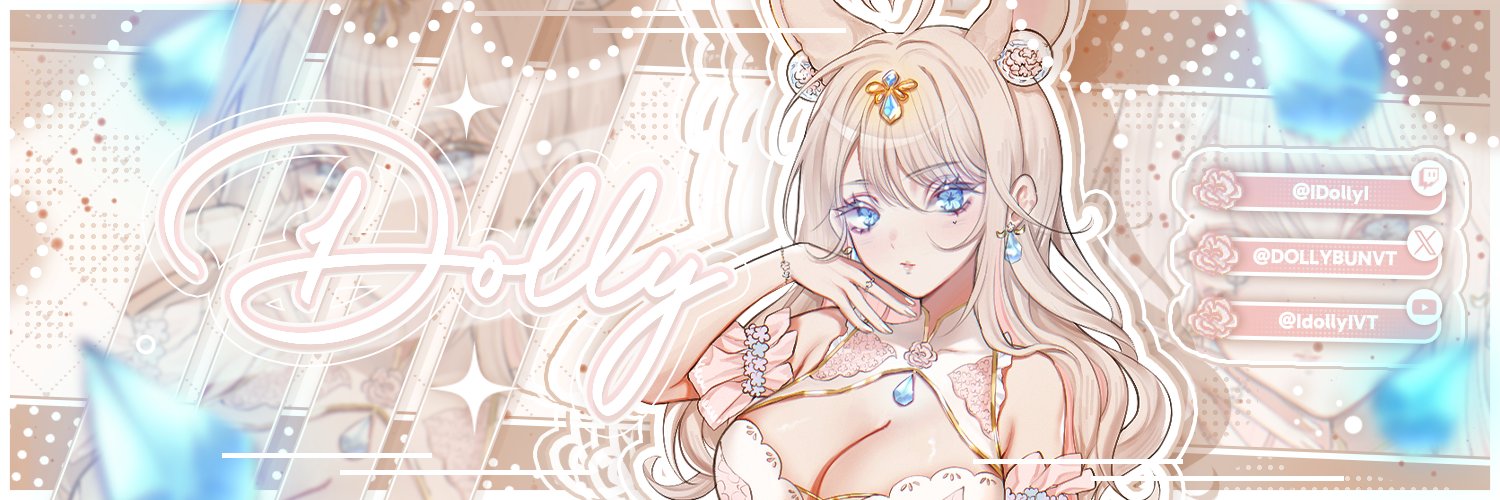 DOLLY💧🌸I Bunny Vtuber I banner