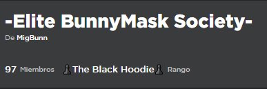 Elite BunnyMask Society banner
