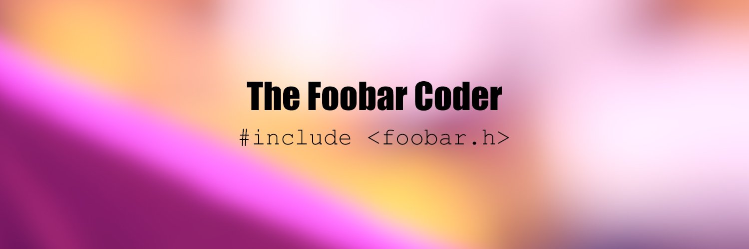 The Foobar Coder🔥 banner