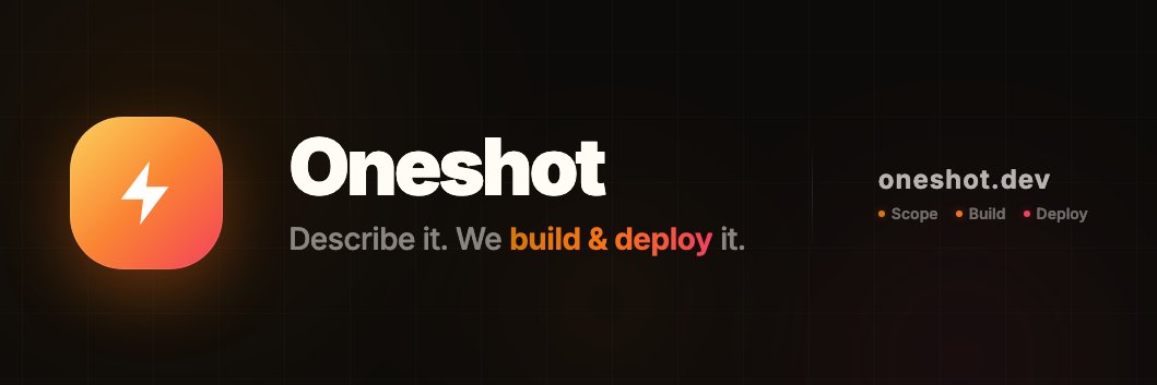Oneshotapp.io banner
