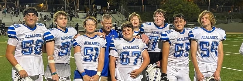 Acalanes Football Linemen banner