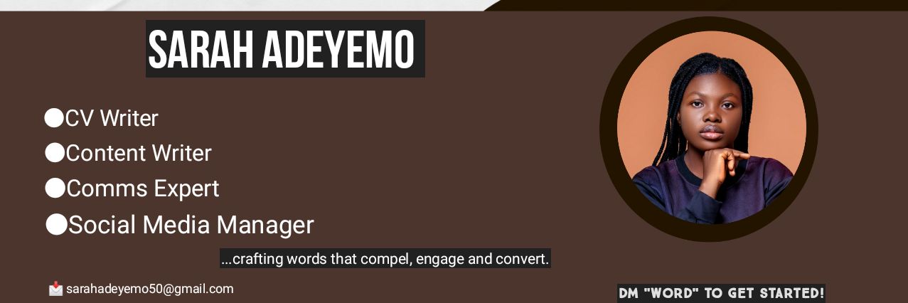 Sarah Adeyemo's banner