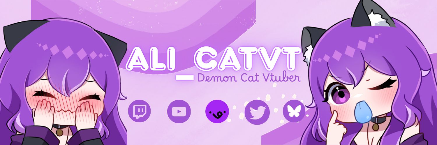 Ali Cat💜🌙🐈‍⬛ Demon Cat Vtuber's banner