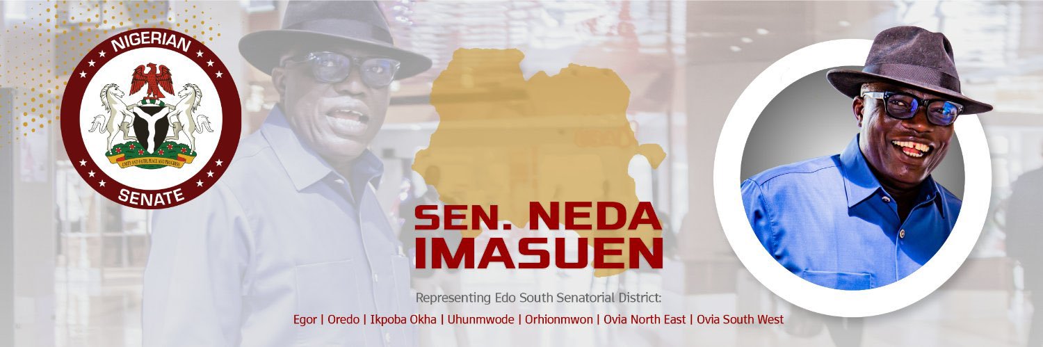 Senator (Barr) Neda Imasuen's banner
