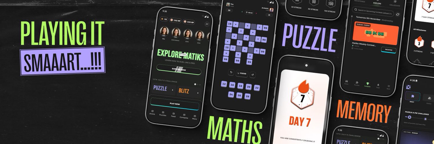 Mohan is building @matiks banner