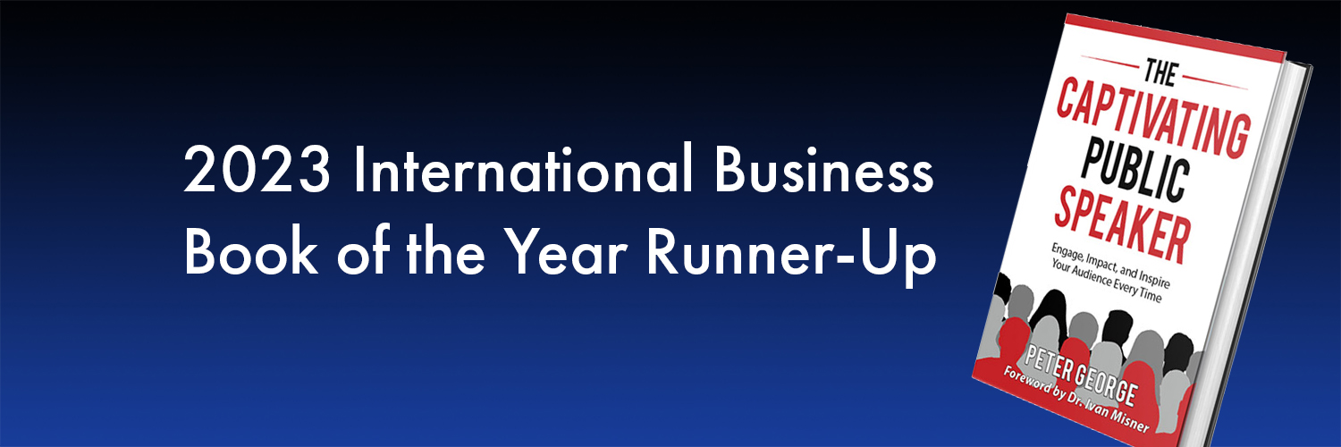 Peter George Public Speaking banner