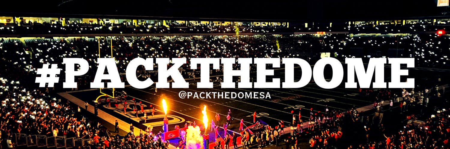 PACK THE DOME's banner