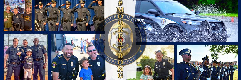 Moore Police Dept.'s banner