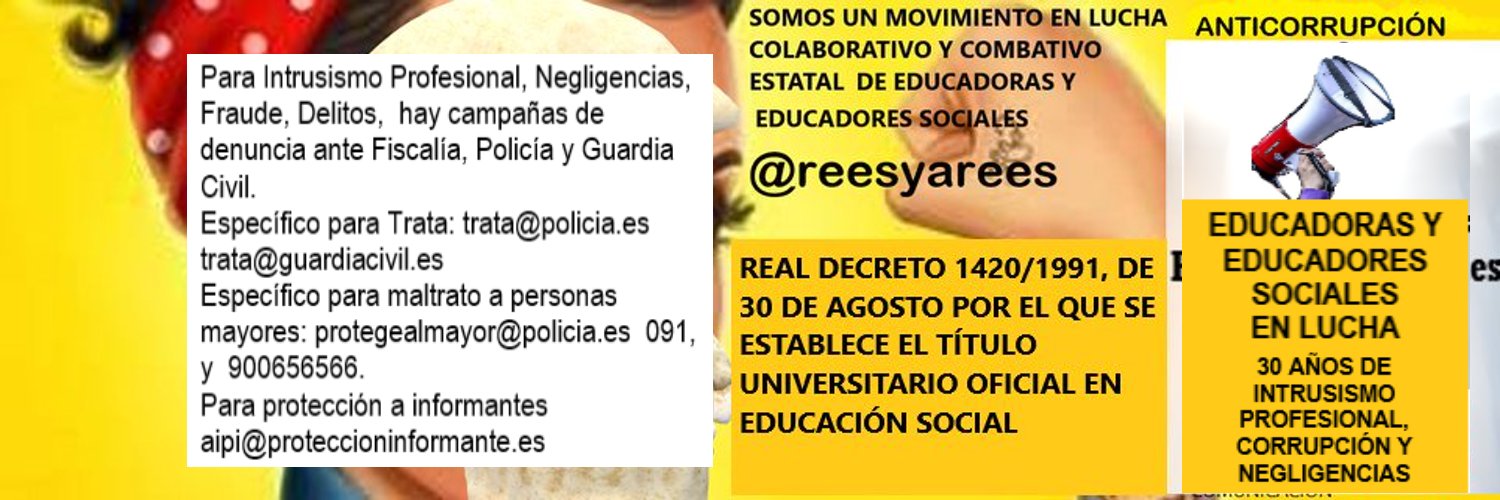 Movimiento Estatal Educadoras/es Sociales en Lucha banner