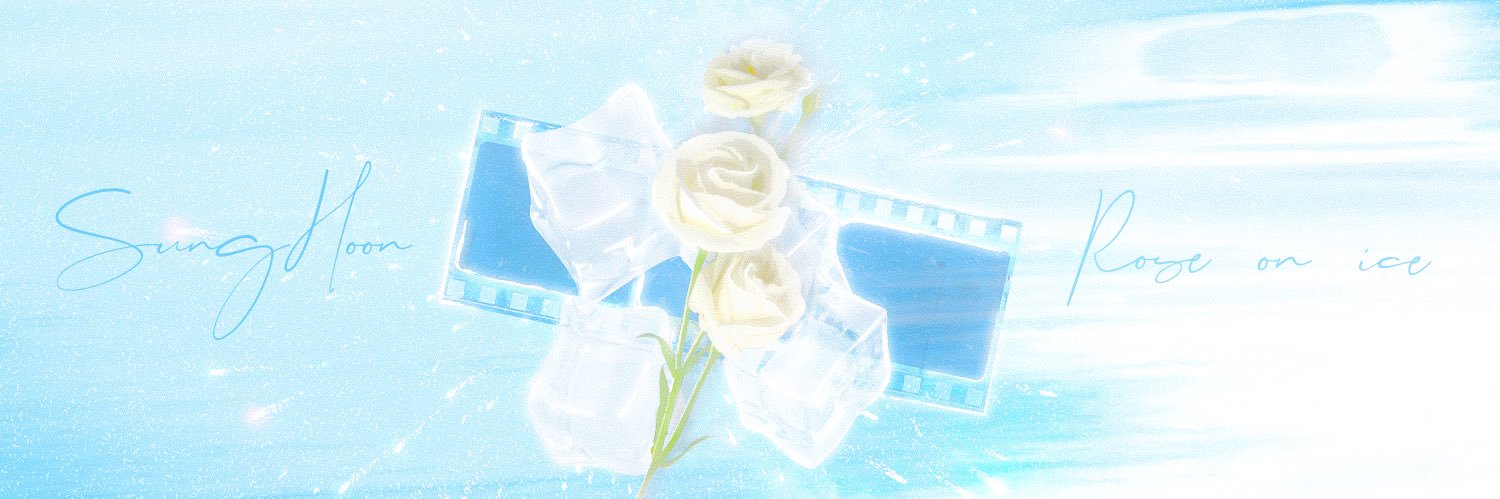 Rose on ice banner