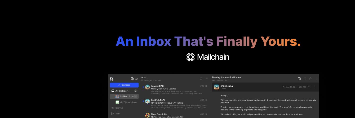 Tim B (tim@mailchain) banner