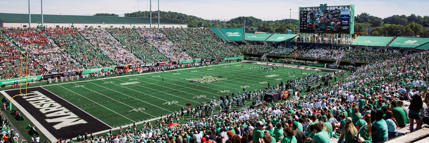 Marshall Football's banner