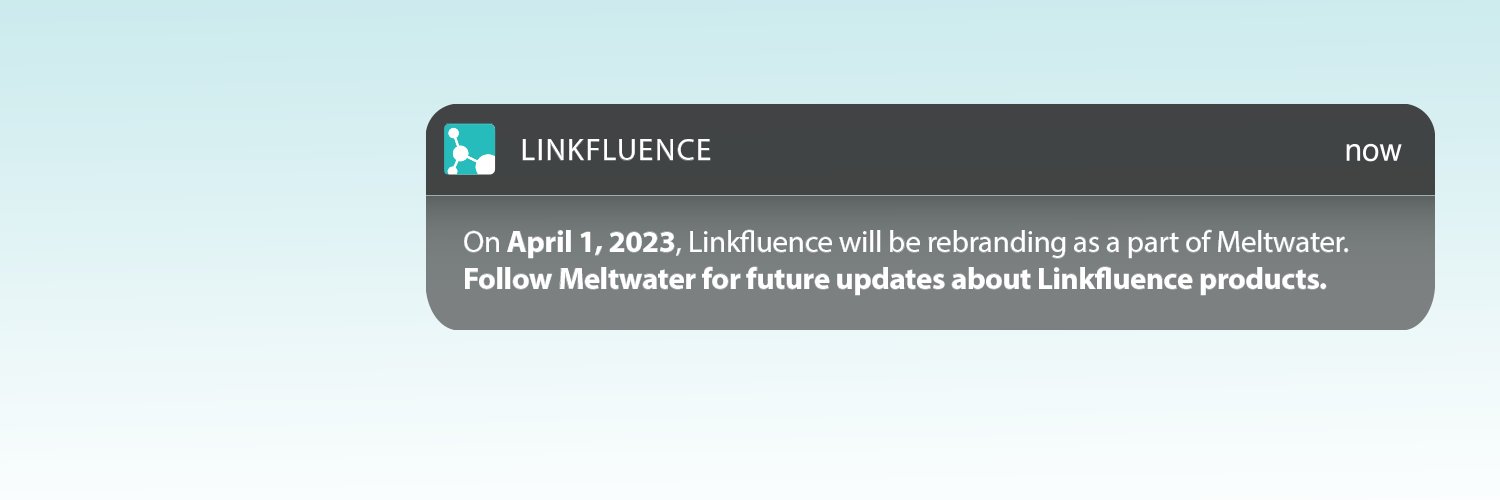 Linkfluence - a Meltwater Offering Profile Banner