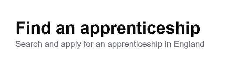FindanApprenticeship banner