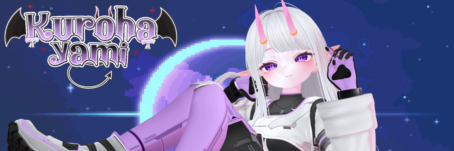 Kuroha Kurayami 💜🌟 | Space Devil Vtuber banner