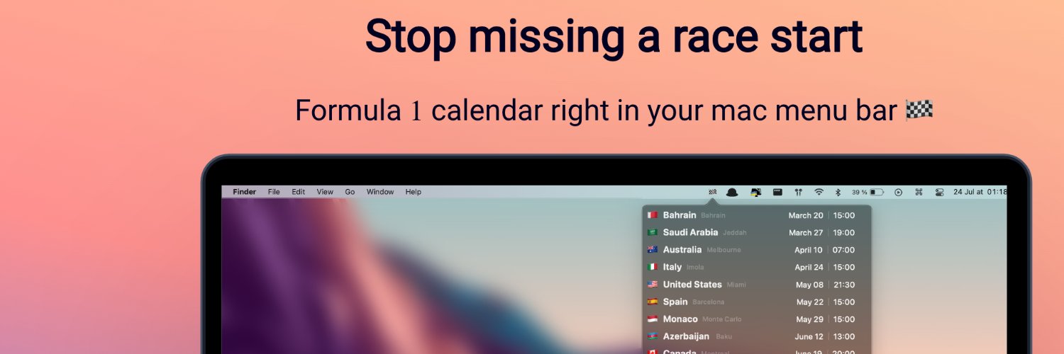 F1 GP Calendar App 🏁 🏎 banner