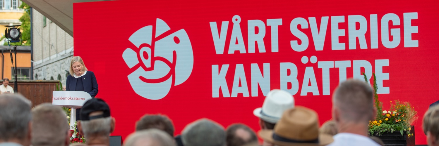 Magdalena Andersson's banner