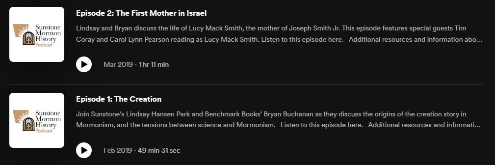 Sunstone Mormon History Podcast banner