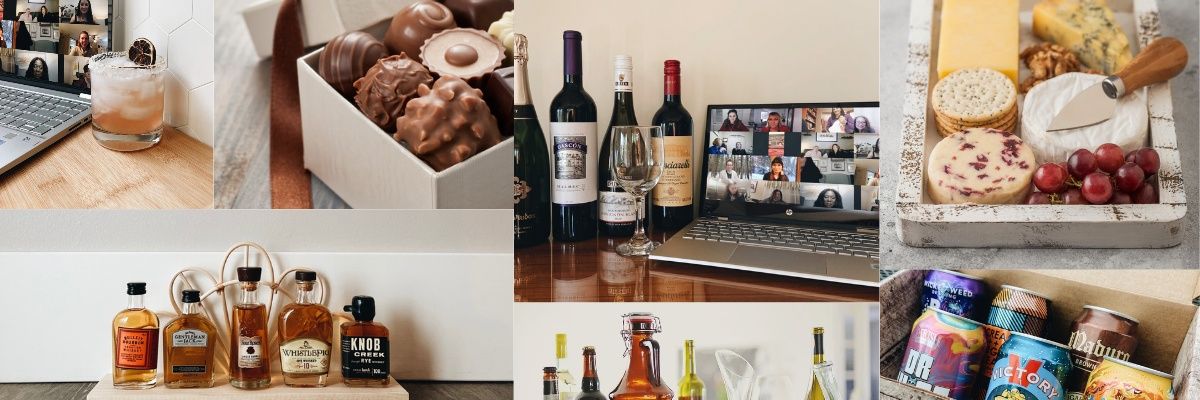 Wine, Beer, Mixology & Whiskey Virtual Tastings banner
