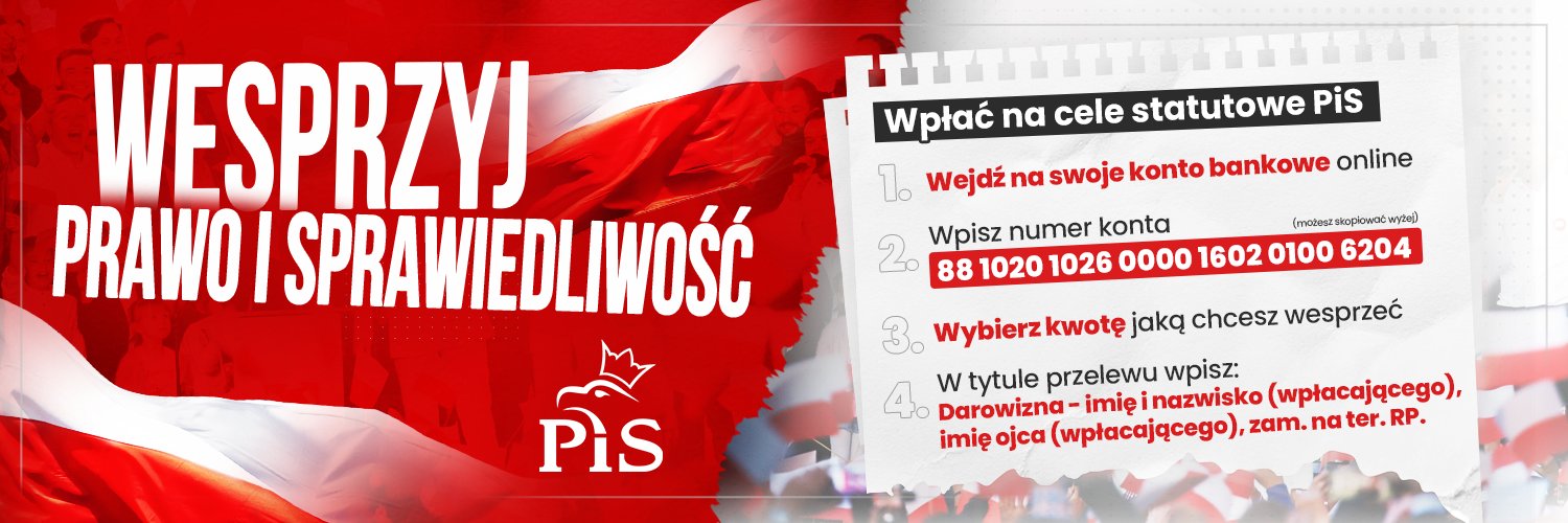 Prawo i Sprawiedliwość's banner