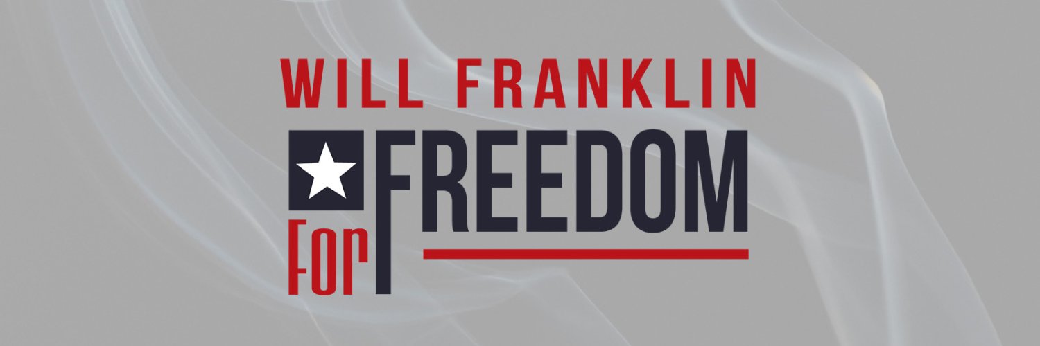 Will Franklin, for Freedom banner
