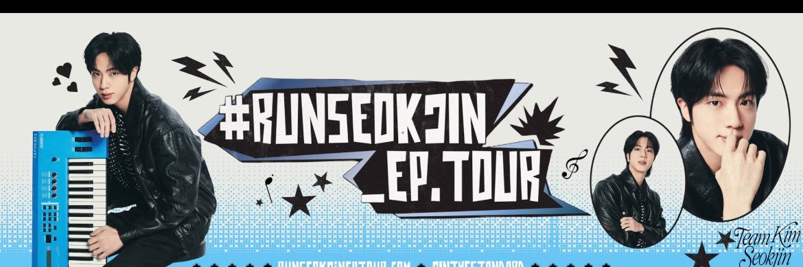The king kim Seokjin on tour🎉's banner