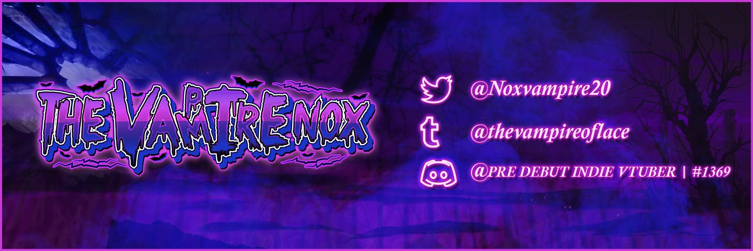 Nox 🌙🦇 Local vampire vtuber and Youtaite banner