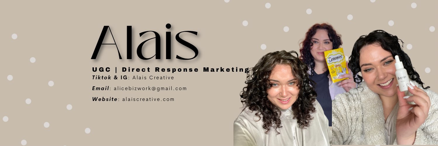 Alais | Content Creator | UK UGC banner