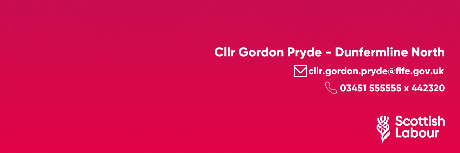 Cllr Gordon Pryde banner