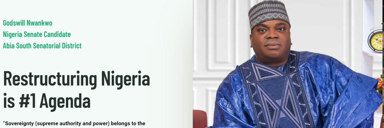 Godswill Nwankwo, Nigeria Senate Candidate's banner