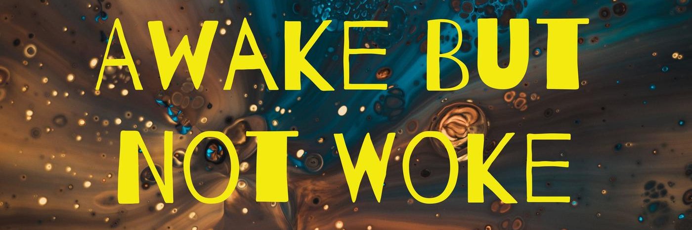 Awake not Woke banner
