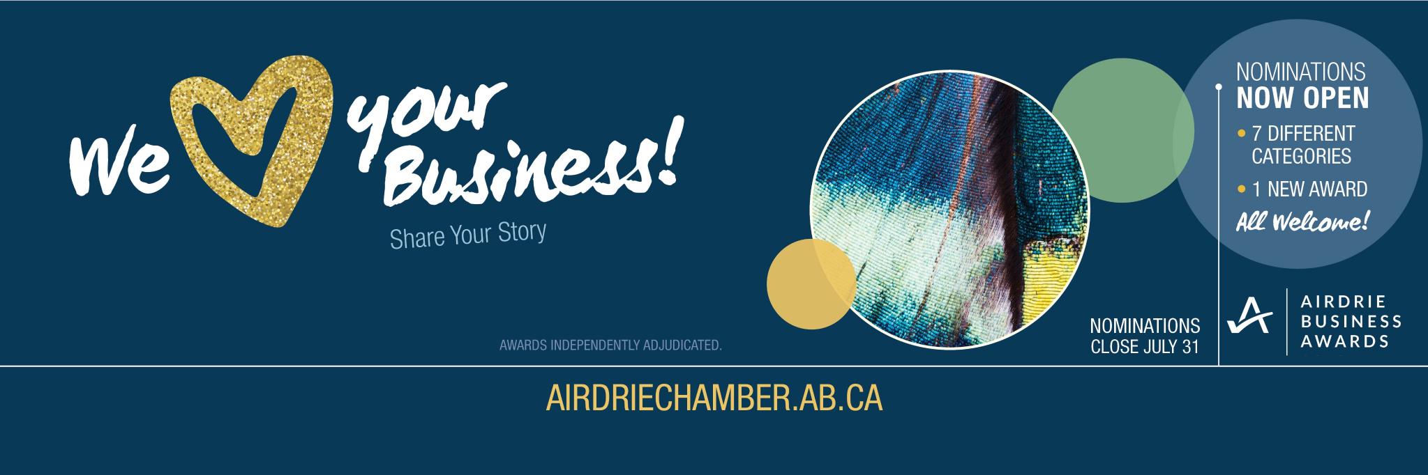 Airdrie Biz Awards banner