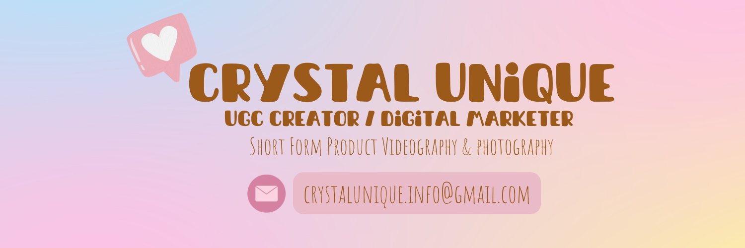 Crystal Unique 🦄 UGC Creator banner