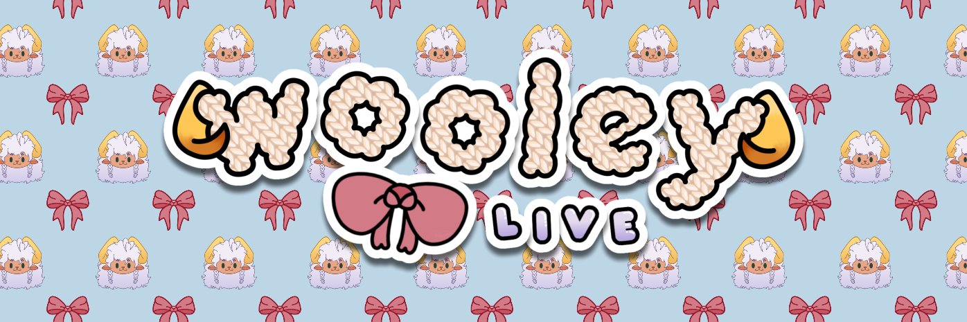 wool 🐏🎀 sheep-ish sticker vtuber banner