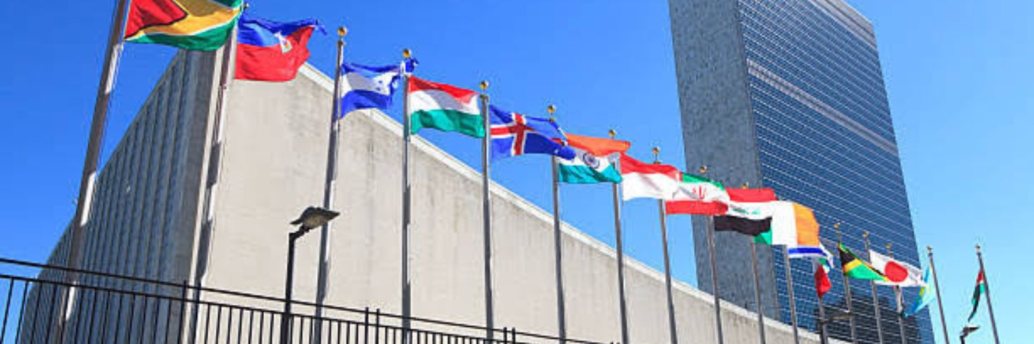 United Nations banner
