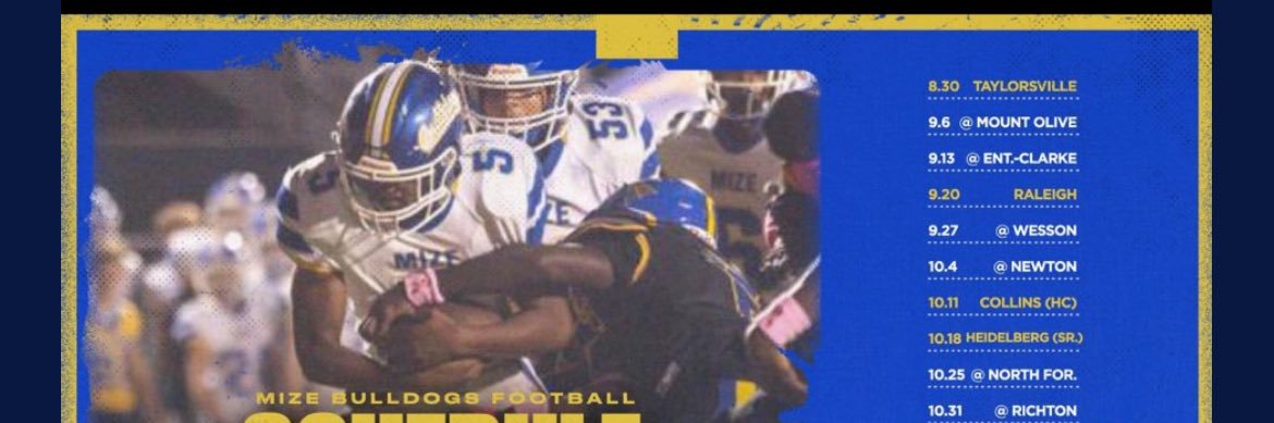 Mize Bulldogs Football banner