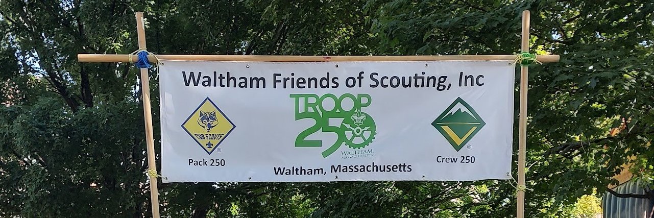 Waltham Friends of Scouting Inc banner