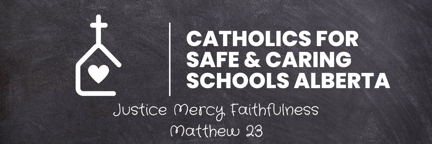 Catholics for Safe & Caring Schools Alberta banner