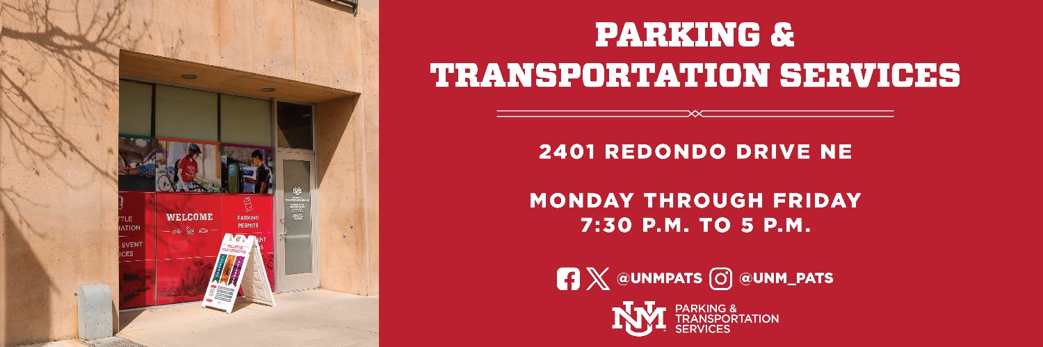 UNM Parking & Transportation Services banner