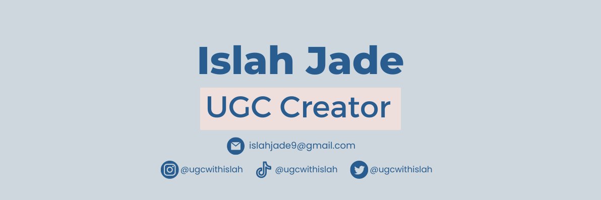 Islah Jade | UGC Creator banner