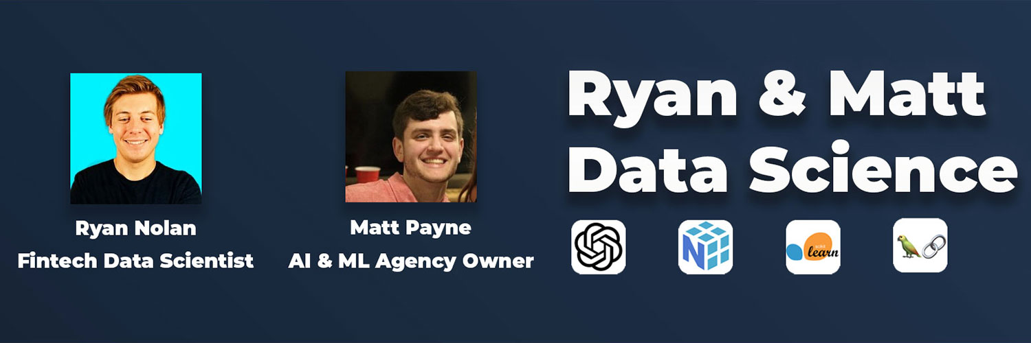 Ryan & Matt Data Science banner