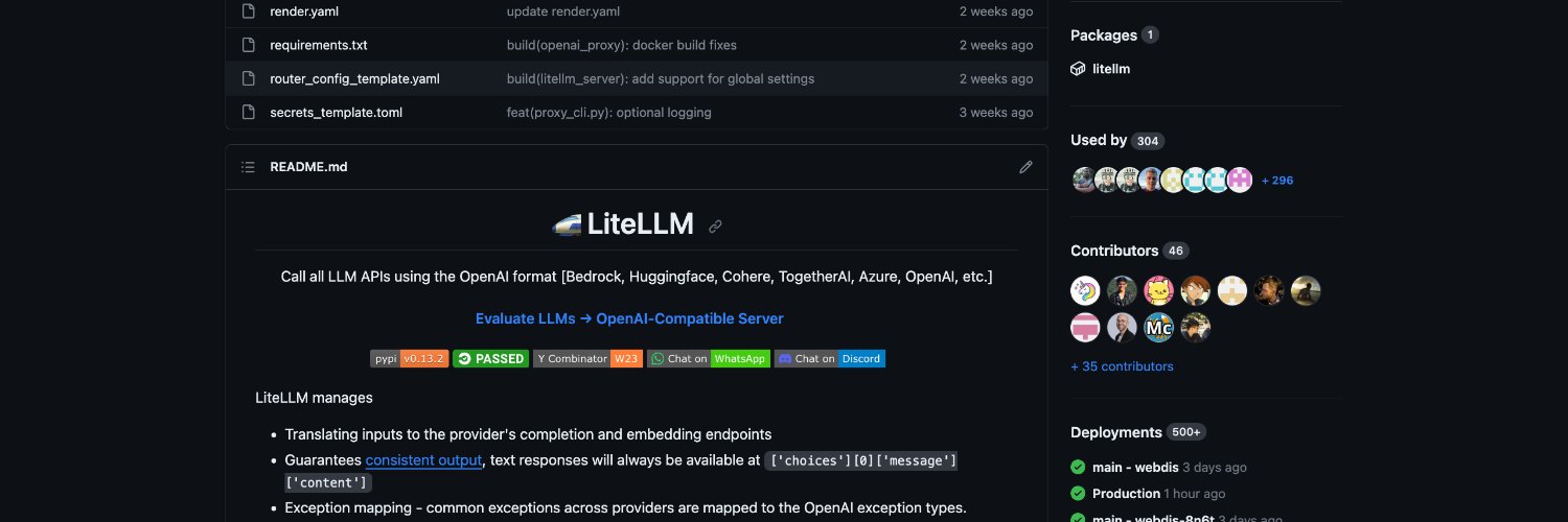 LiteLLM (YC W23) banner